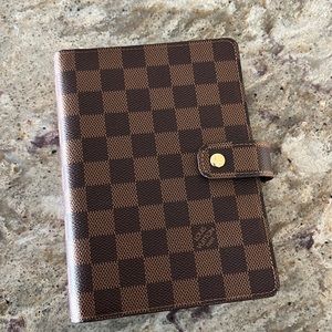 Authentic Louis Vuitton Medium Agenda - Damier Ebene - Like new